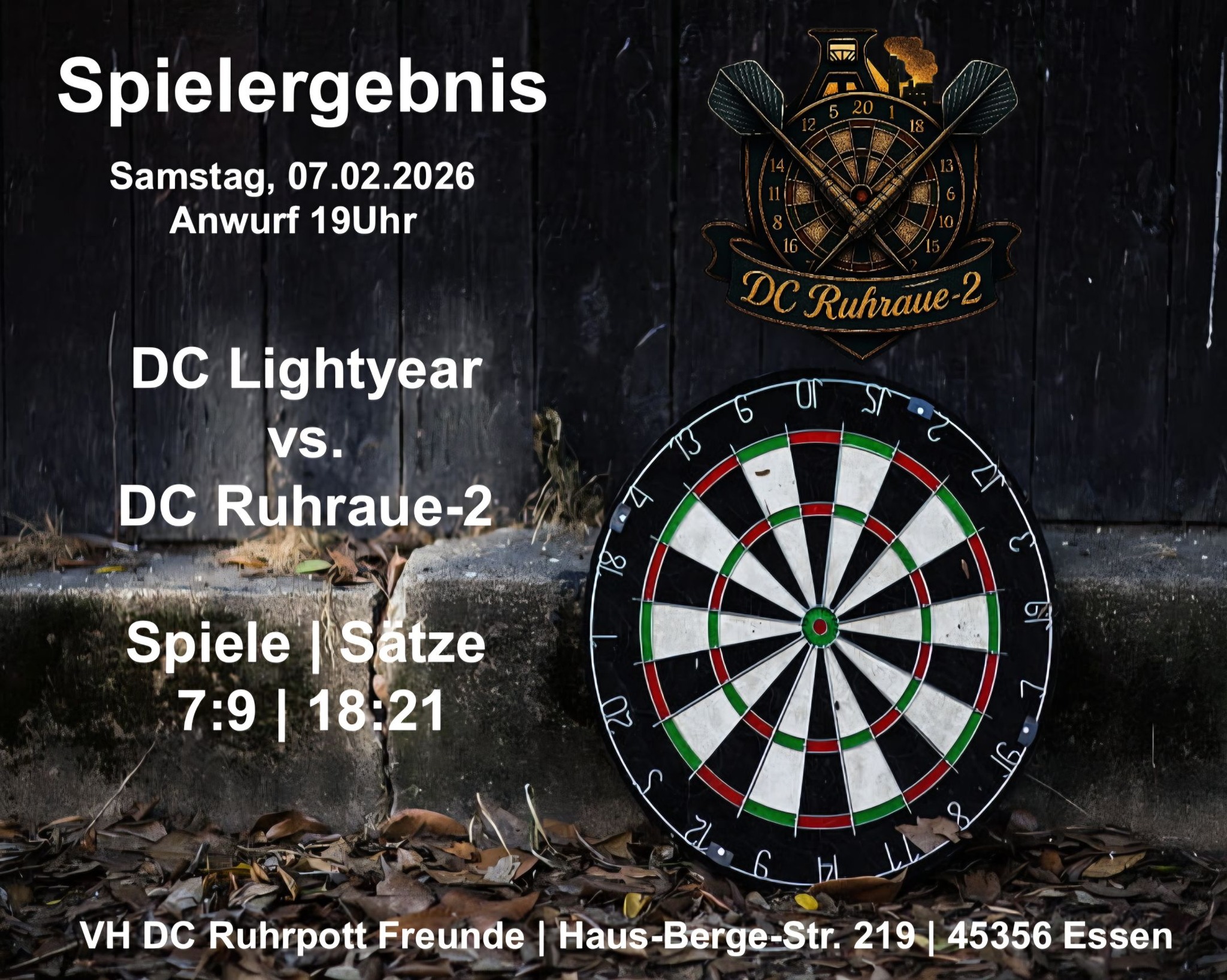 Das Ergebnis von vor 2 Wochen sind wir noch schuldig!